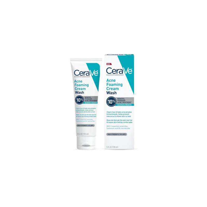 CeraVe Acne Foaming Cream Wash with 10% Benzoyl Peroxide 150ml